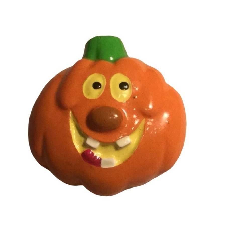 Smiling Happy Halloween Jack-O-Lantern Pumpkin Pin Brooch